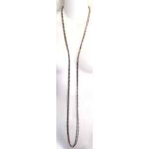 Celebrity NY 52" Vintage Silvertone 2 Strand Rope Lariat Length Chains Necklace